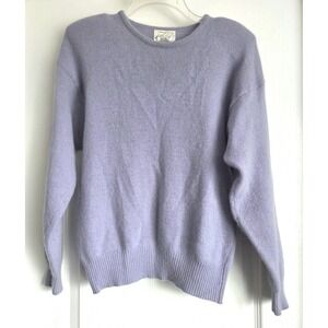 VTG Lord & Taylor Lavender Angora Lambswool Sweater Made in England Medium